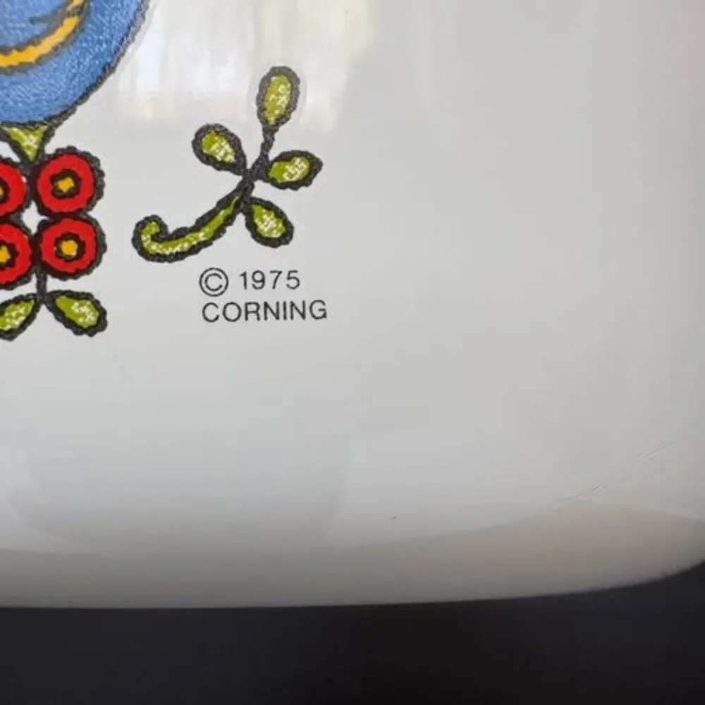 Vintage 70s Corning Ware Country Festival Skillet and Saucepan Set